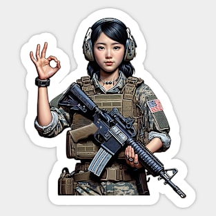 Tactical Girl Sticker